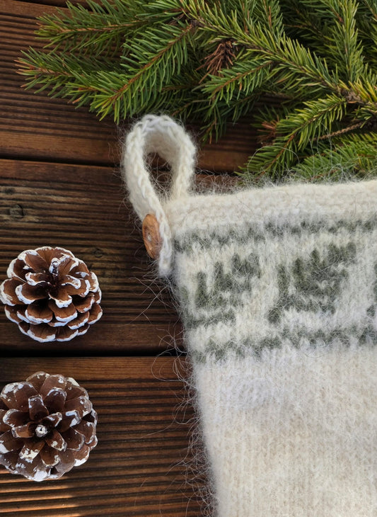 Felted Christmas Stocking with Fir Branches (digital pattern)
