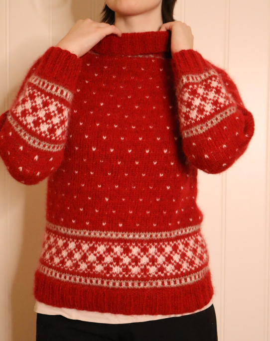 Silky Snow Sweater (Adult-size, digital pattern)