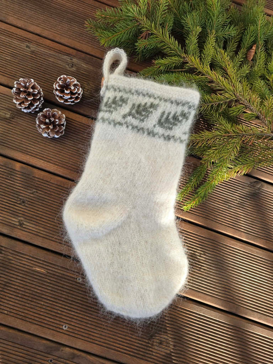 Felted Christmas Stocking with Fir Branches (digital pattern)